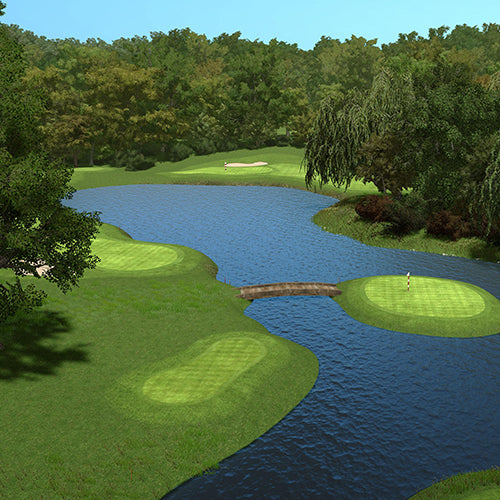 Aces Club golf course simulation, SKYTRAK Course Play powered by TrackMan