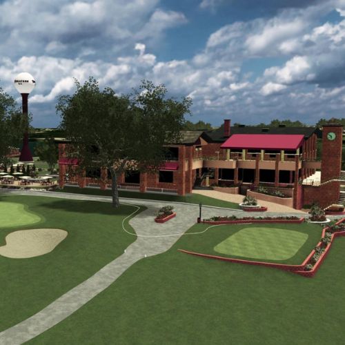 Akron Golf Club simulation, SKYTRAK Course Play powered by Foresight Sports