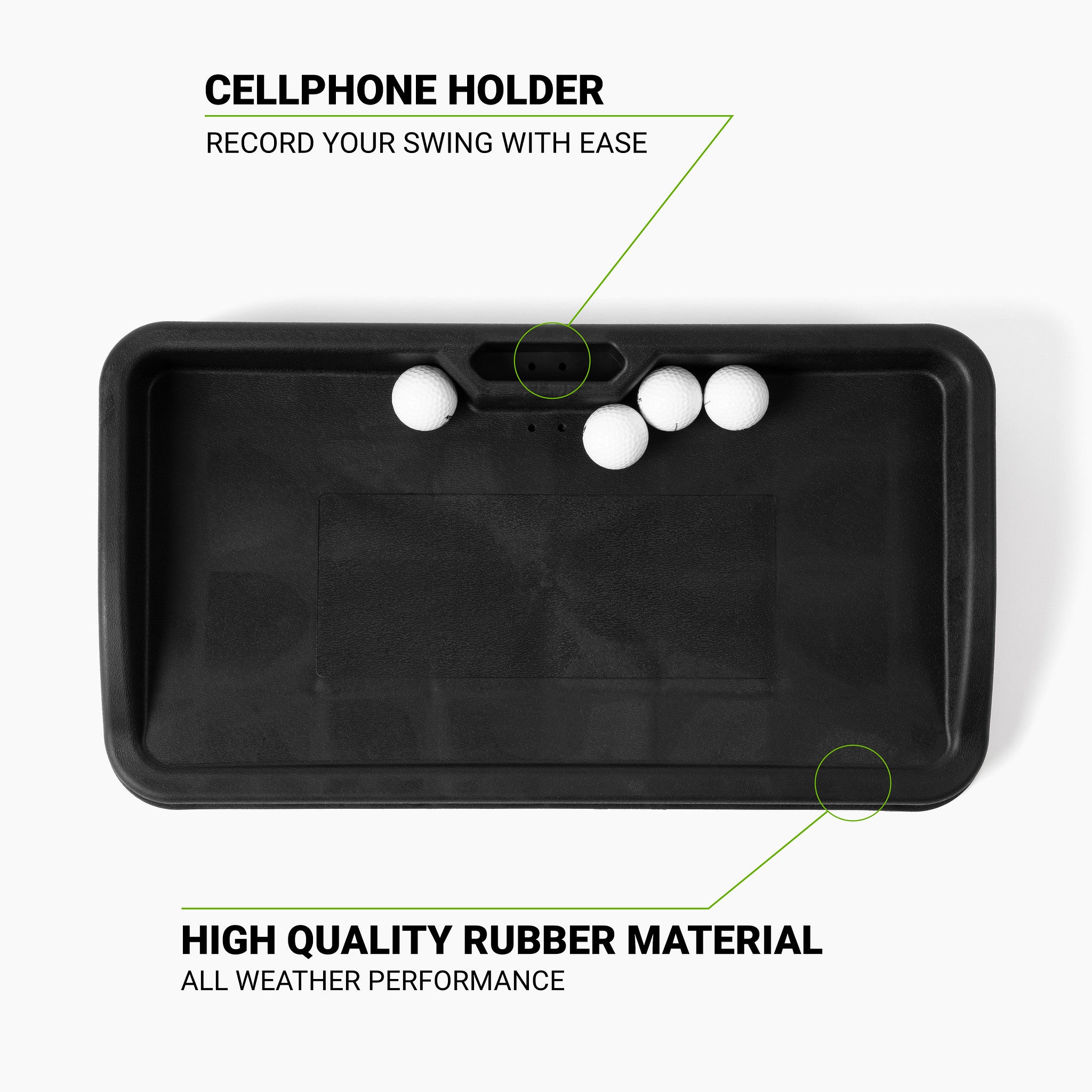 SKYTRAK Ball Tray with Cell Phone Holder