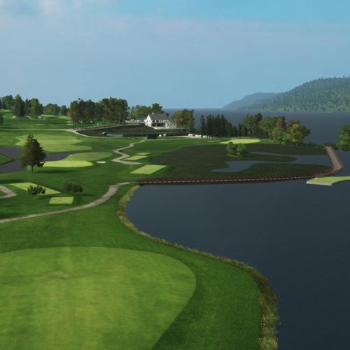 Leatherstocking Golf Course simulation, SKYTRAK Course Play powered by TrackMan