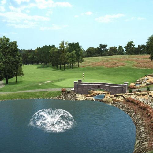 Oakwood Country Club simulation, SKYTRAK Course Play powered by TrackMan