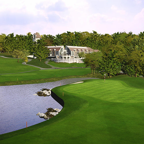 Paris International Golf Club simulation, SKYTRAK Course Play powered by TrackMan