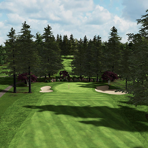Portland Golf Club simulation, SKYTRAK Course Play powered by TrackMan