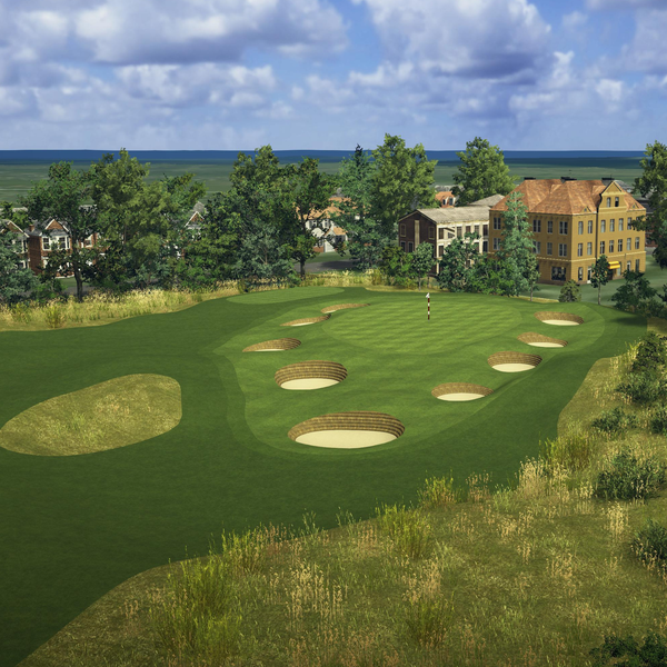 Royal Lytham and St Annes simulation overview, SKYTRAK Course Play, version 1