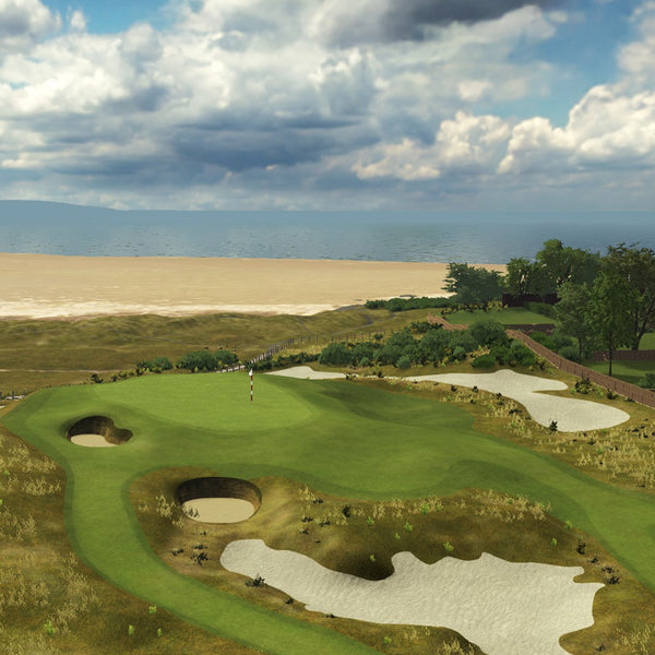 Royal Liverpool Golf Club simulation, SKYTRAK Course Play, version 2