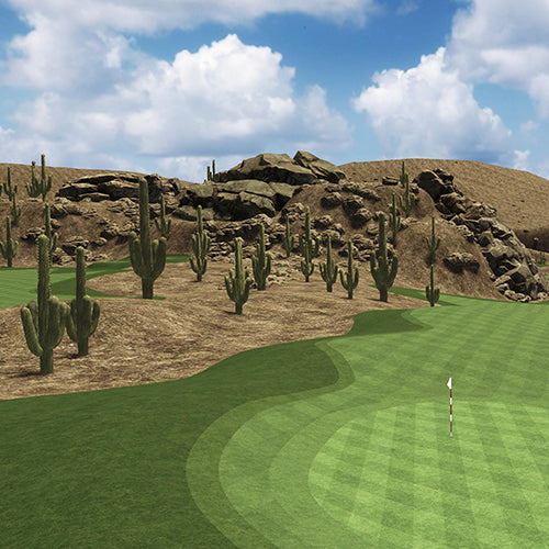 Snakepit golf course simulation, SKYTRAK Course Play powered by Foresight Sports